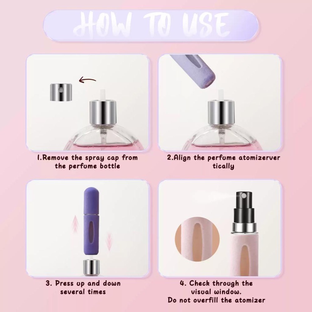 卡通少女心 香水瓶 便攜 香水分裝 附掛勾 可愛毛絨 噴霧瓶 底部直充-細節圖4