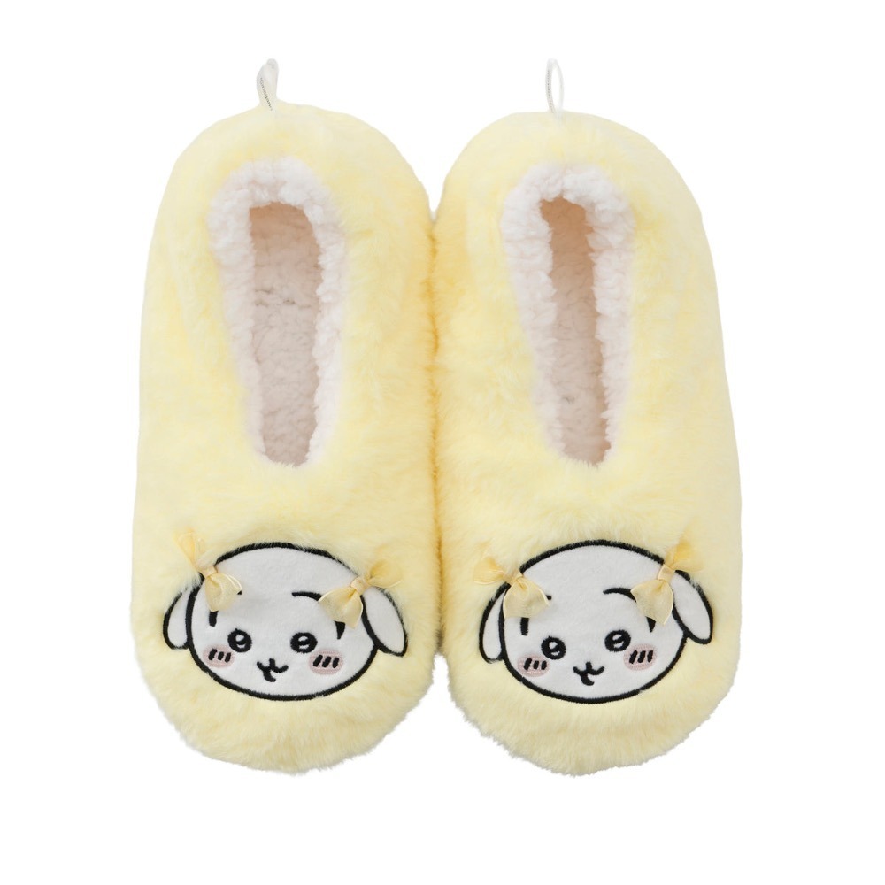 吉伊卡哇 ちいかわ Chiikawa 居家鞋 兔兔蝴蝶結 黃色 吉伊 烏薩奇-細節圖2