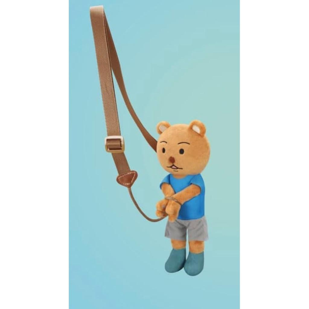 Furyu 景品 搞笑漫畫日和GO 被警察抓走的熊吉君 斜背小包-細節圖2