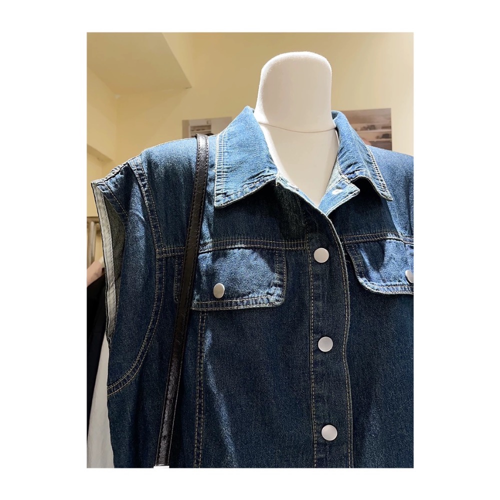 顯瘦簡約牛仔兩件式套裝-細節圖5