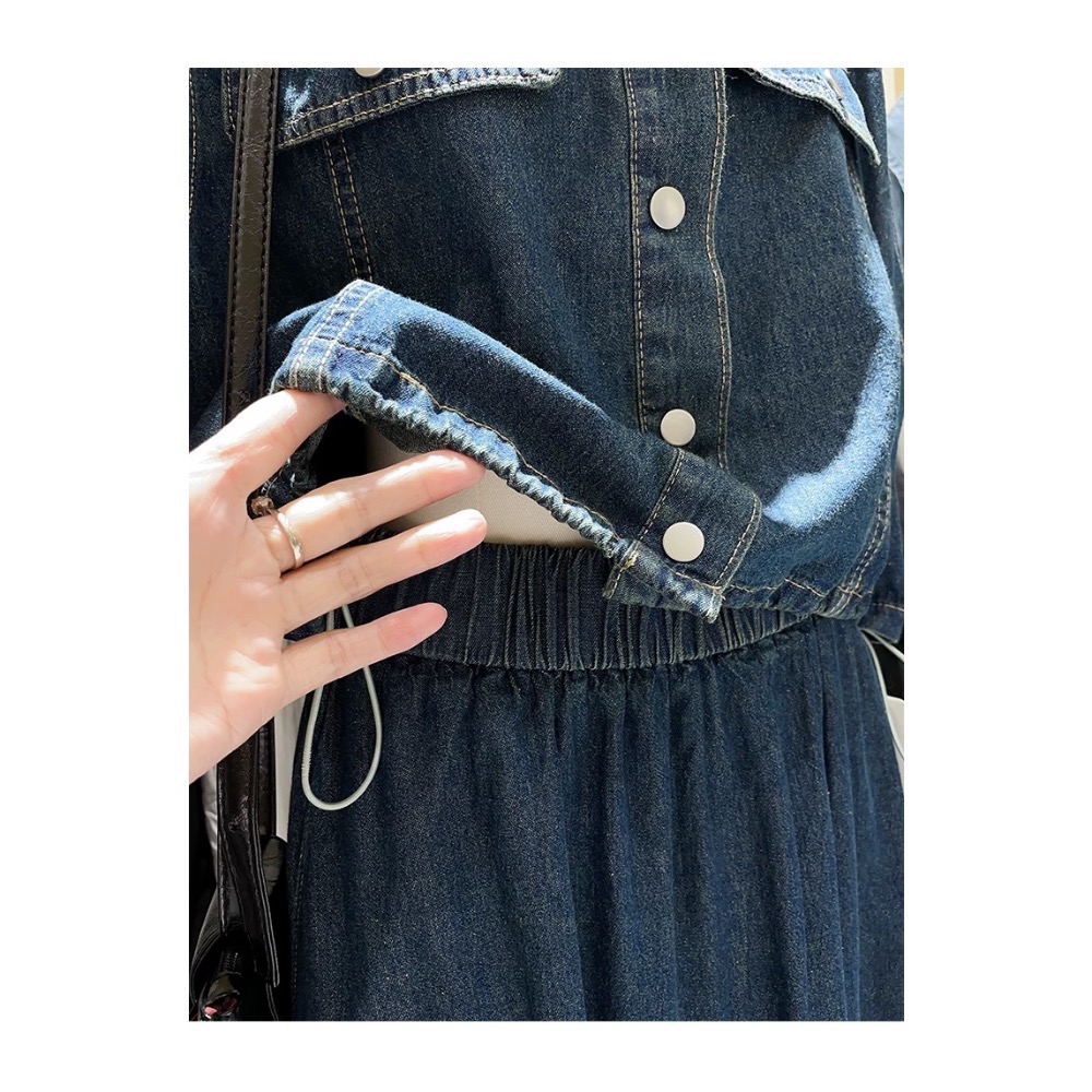 顯瘦簡約牛仔兩件式套裝-細節圖6