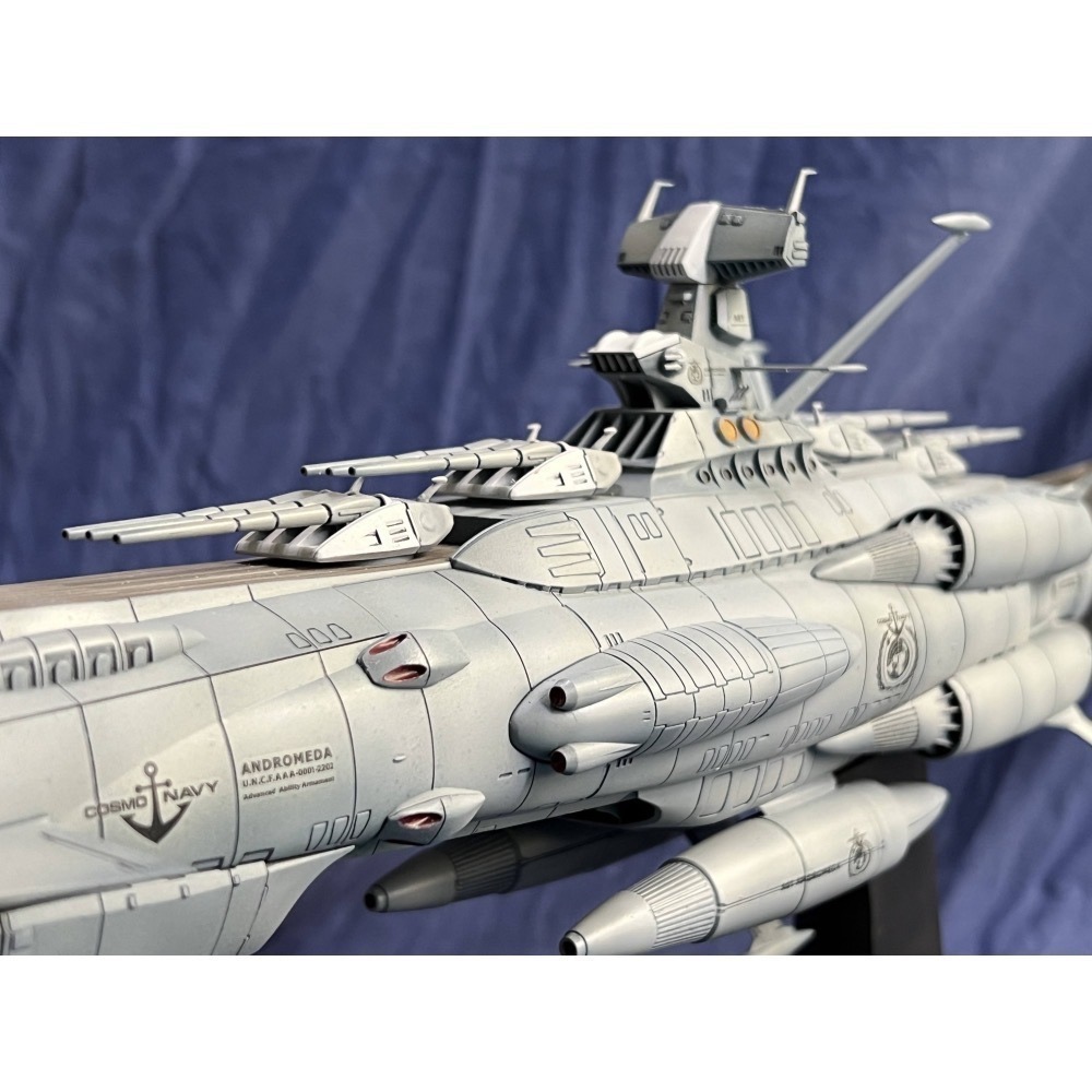 BANDAI 宇宙戰艦大和號2202 1/1000 ANDROMEDA 地球聯邦仙女座級 手工塗裝完成品-細節圖9