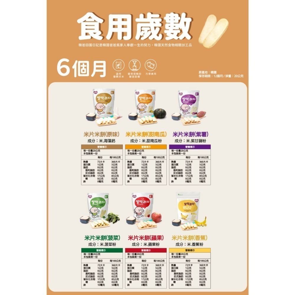 【韓爸田園日記】米片片米餅 寶寶 嬰幼兒 老人 米餅 片狀 不掉屑 韓國-細節圖8