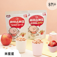 【韓爸田園日記】米星星系列 草莓優格&amp;蘋果優格 8個月以上 寶寶 嬰幼兒 老人 米星 小顆粒 乳酸菌 天然健康