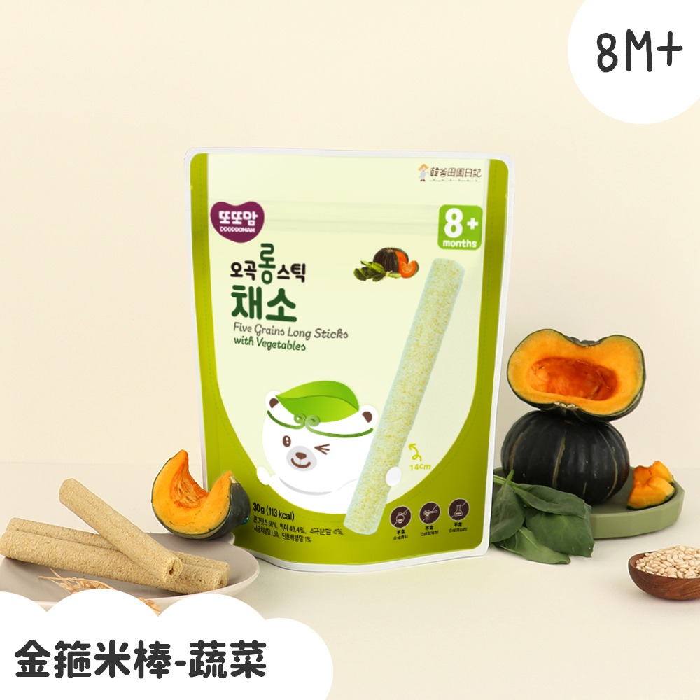 【韓爸田園日記】金箍米棒系列 紫薯&水果&蔬菜&南瓜 30g/包 8個月以上 嬰幼兒 超長米棒 好抓握 無添加 韓國-規格圖6