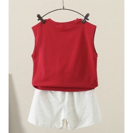 無袖背心＋運動短褲兩件套 👦-細節圖2