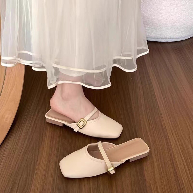 韓版法式包頭拖鞋・穆勒款-細節圖3