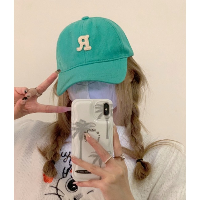 韓版高級感R字刺繡棒球帽🧢-細節圖2
