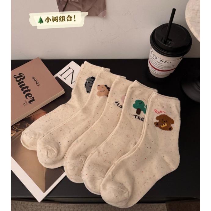 卡通堆堆襪 5雙組 💖-細節圖2