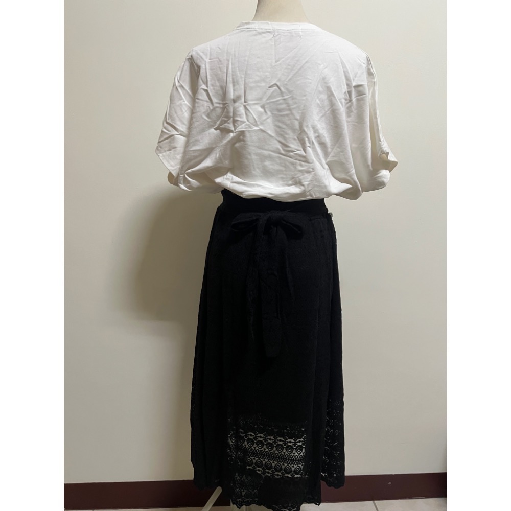 棉質上衣拼接蕾絲連身裙-細節圖5