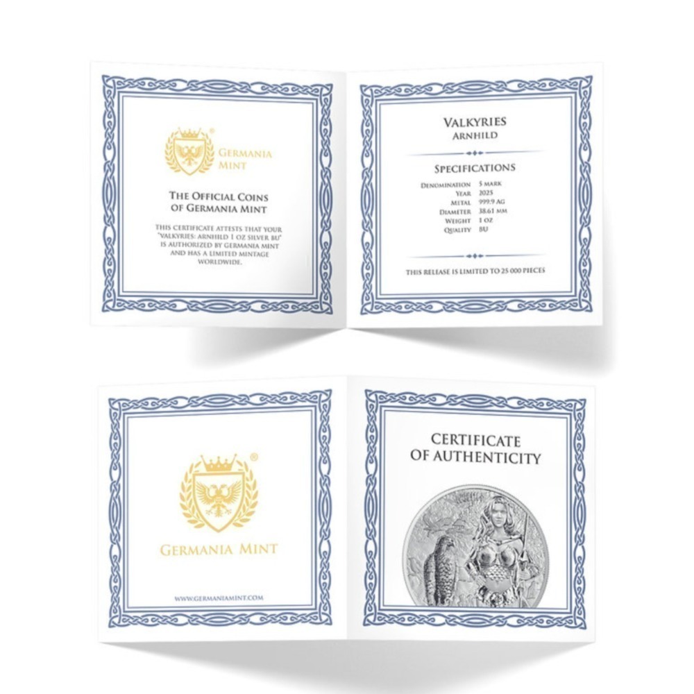 2025日耳曼女武神阿恩希爾德一盎司銀章-細節圖3