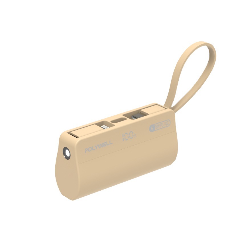 現貨『直插隨身行動電源 5000mAh』18W快充 Lightning USB-C自帶線 寶利威爾【小知足賣場】-規格圖9