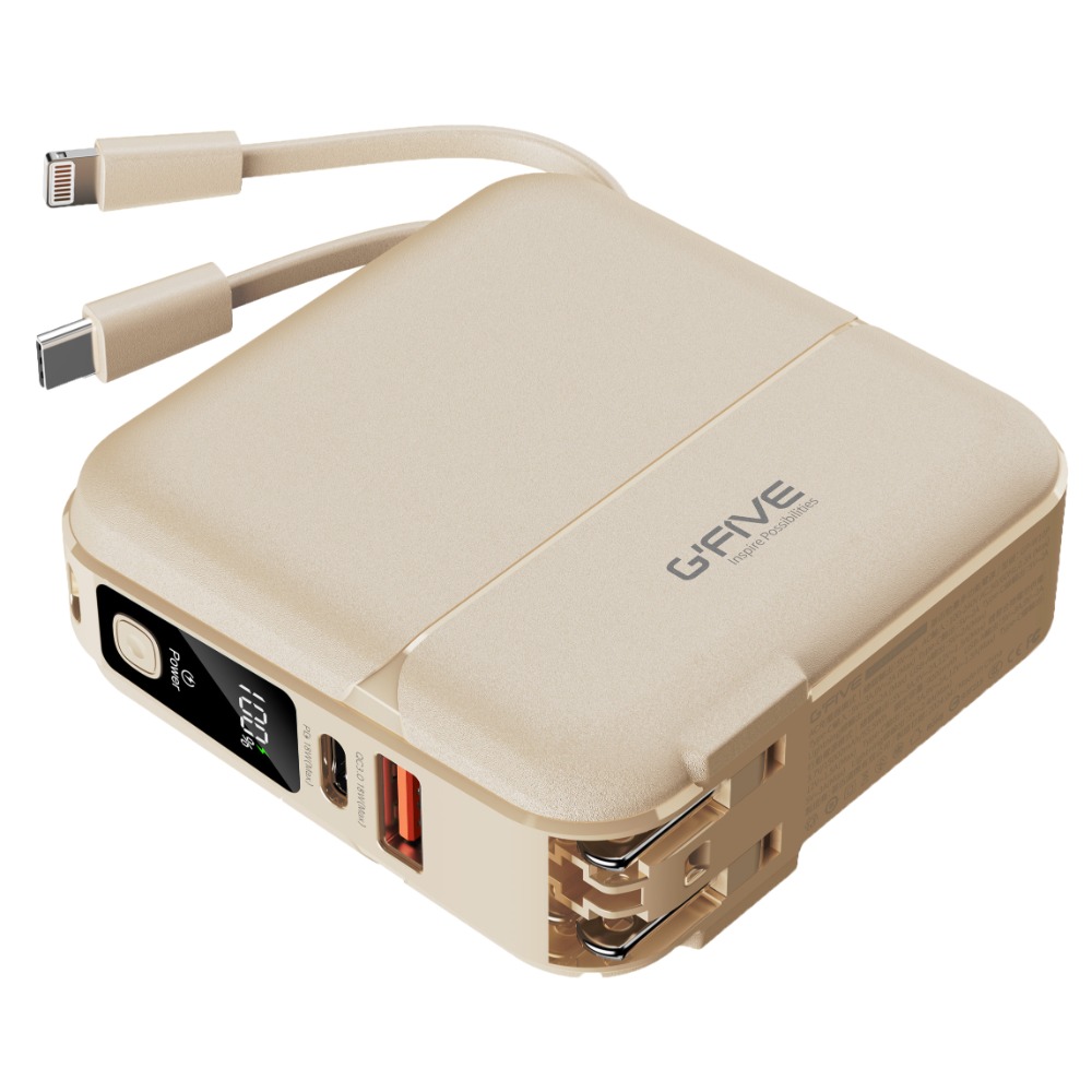 有印CCC&Wh 可上機『G＇Five GP-W10P』1萬mAh多功能行動電源 自帶線 快充 AC插頭【小知足賣場】-規格圖9