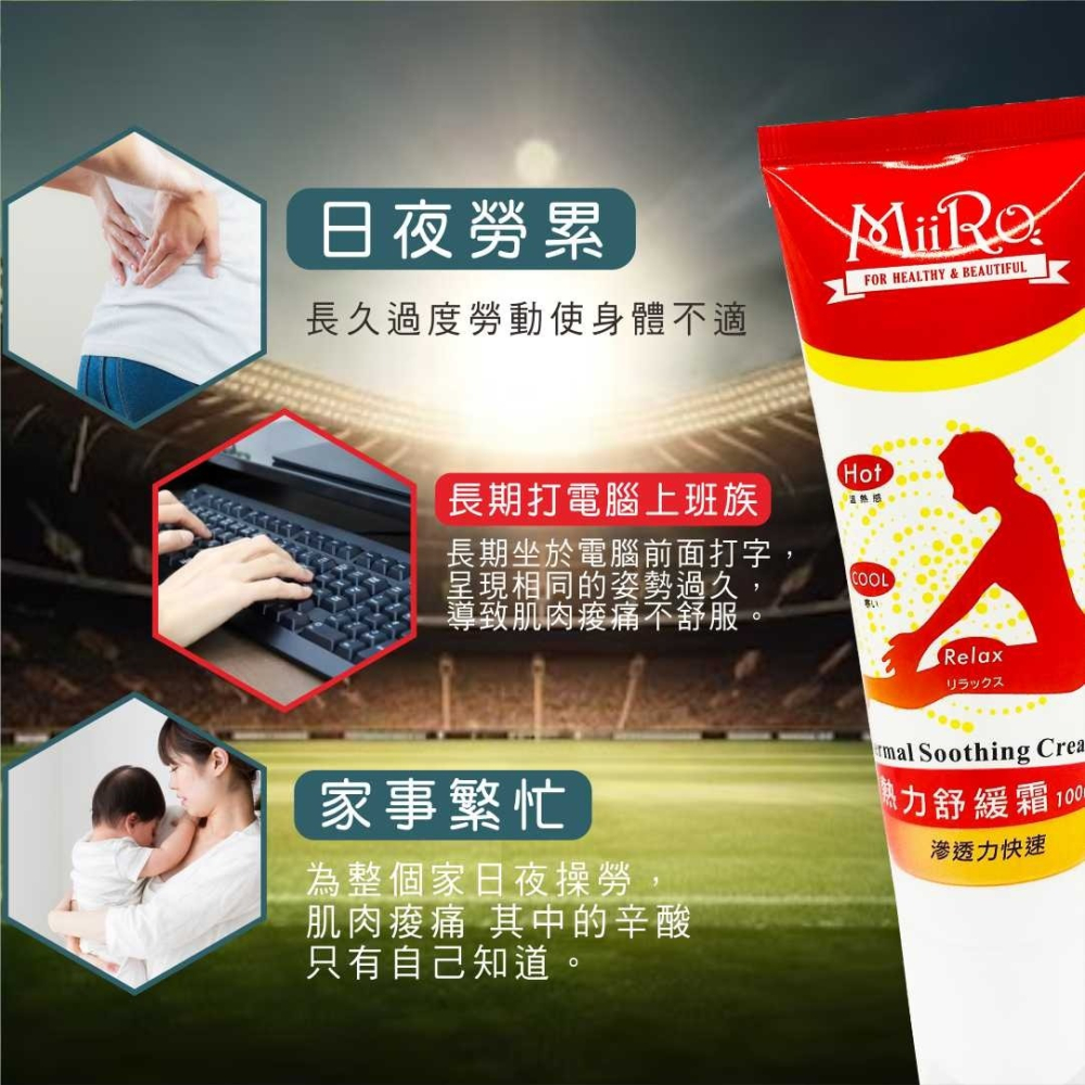 米蘿 熱力舒緩霜 100ml｜滾珠按摩 × 溫熱舒緩 × 涼感放鬆 💆🏻‍♀️💨-細節圖3