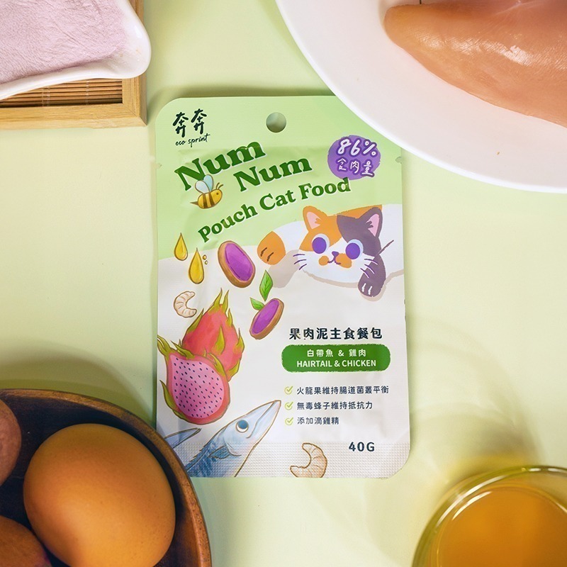 【Eco Sprint 奔奔】綜合多入組 (固定口味)｜果肉泥貓咪主食餐包｜90%高含肉量 貓主食 無膠無榖-規格圖4