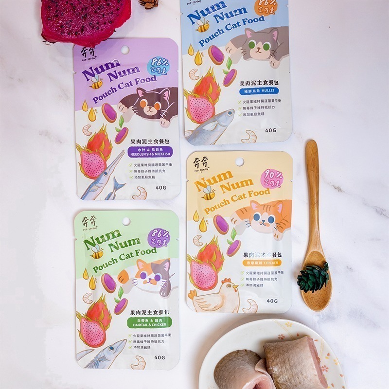 【Eco Sprint 奔奔】綜合多入組 (固定口味)｜果肉泥貓咪主食餐包｜90%高含肉量 貓主食 無膠無榖-規格圖4