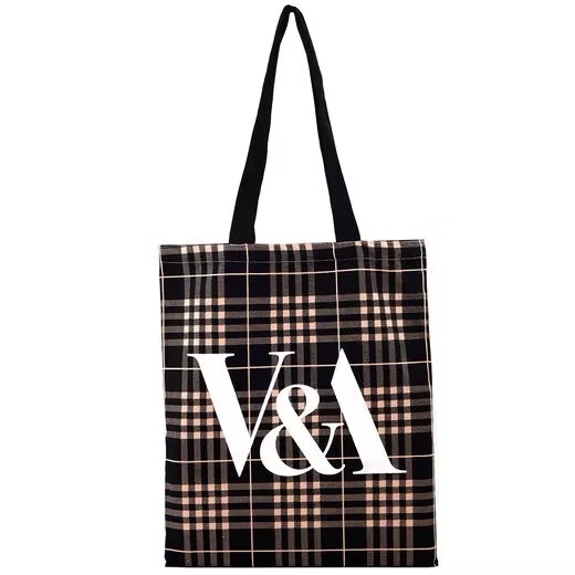 『英國代購🇬🇧/現貨』V&A Museum 維多利亞美術館 帆布包 帆布袋 倫敦 VA 托特包 千鳥格 千鳥紋 睡蓮-規格圖9