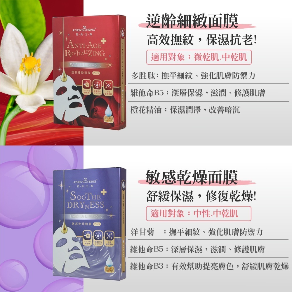 【官方直營】極緻蠶絲面膜5款組｜天然植萃 × 舒緩保濕 × 貼合透亮｜青春痘/敏感/亮白/滋養/逆齡保養-細節圖2