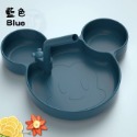 🔥現貨🔥迪士尼 兒童矽膠餐盤 吸盤碗 寶寶餐具 卡通可愛嬰兒矽膠防摔輔食碗 分隔餐盤-規格圖9