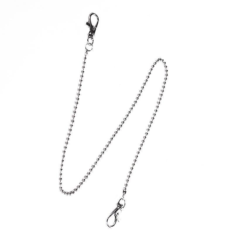 60CM防丟鑰匙鏈  錢包 牛仔褲錢包手提鏈 歐美個性ins嘻哈褲鏈 三層圓形拼接鏈條新潮金屬褲子配飾-細節圖2