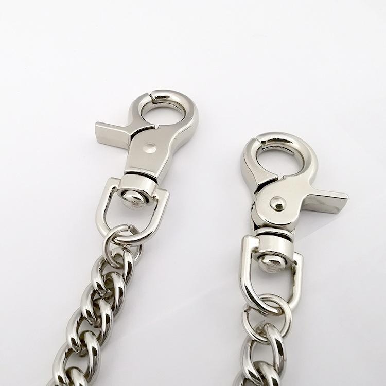 60CM防丟鑰匙鏈  錢包 牛仔褲錢包手提鏈 歐美個性ins嘻哈褲鏈 三層圓形拼接鏈條新潮金屬褲子配飾-細節圖6