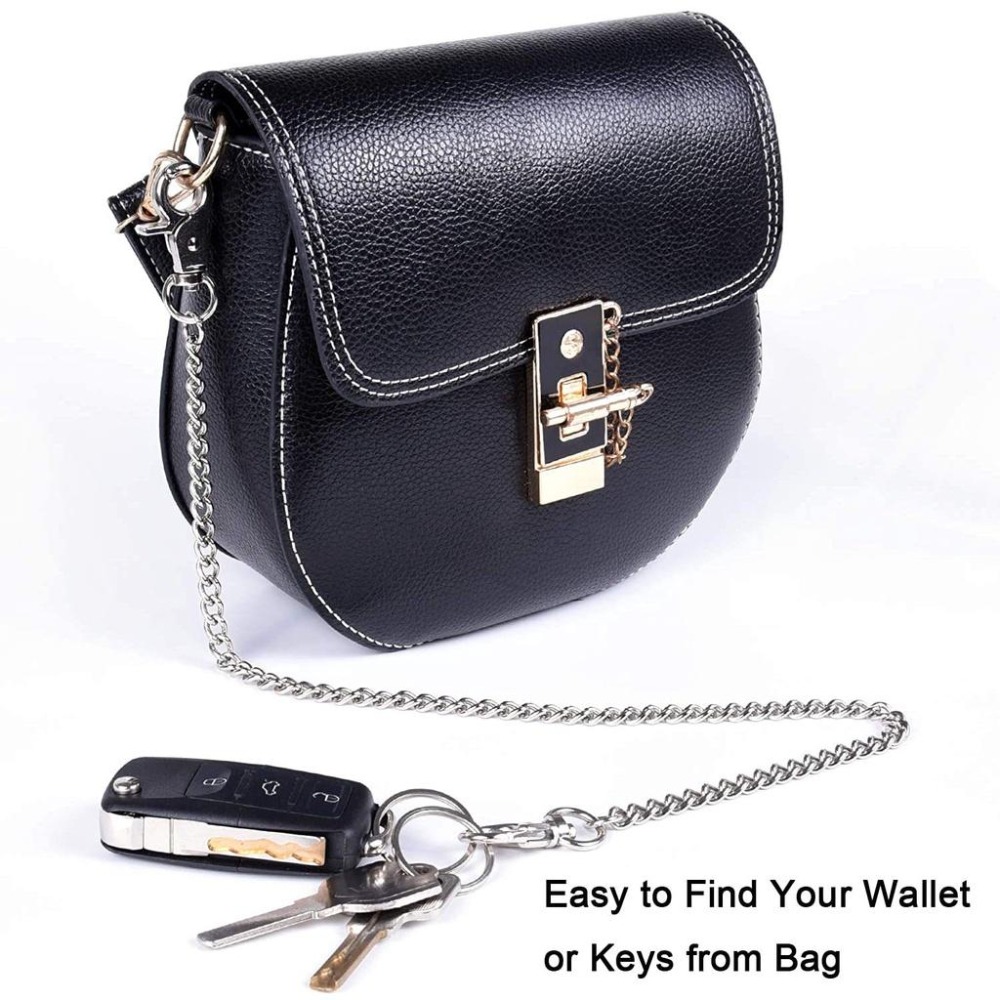 60CM防丟鑰匙鏈  錢包 牛仔褲錢包手提鏈 歐美個性ins嘻哈褲鏈 三層圓形拼接鏈條新潮金屬褲子配飾-細節圖7