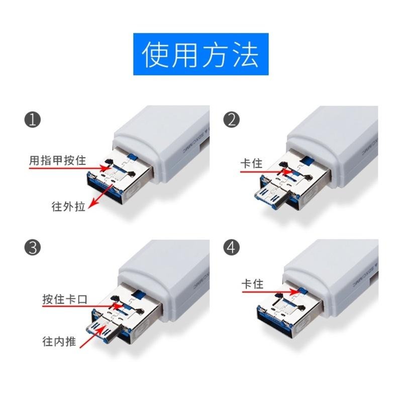 灃標OTG9 TYPE-C接口3.0 USB安卓手機 SD TF 高速多功能手機讀卡器多合一-細節圖2