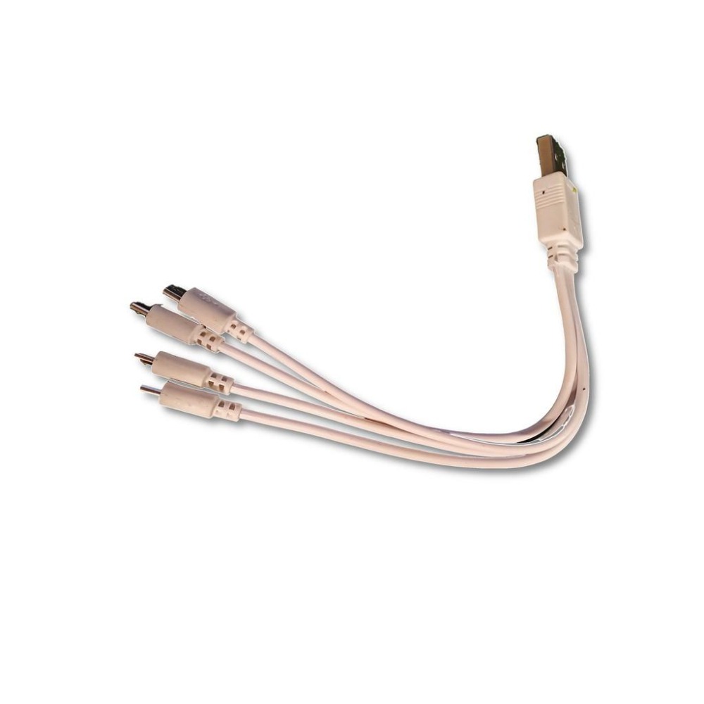 USB一分四充電線 USB公頭 轉micro安卓4條公頭 一拖四延長線15cm-細節圖2