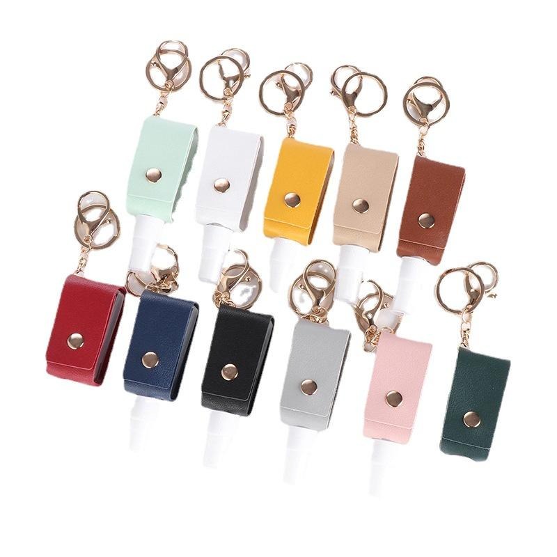 酒精噴霧方瓶皮套鑰匙扣 防疫必備 酒精噴霧瓶 方瓶皮套鑰匙扣 12色 隨身攜帶 消毒水 噴霧-細節圖2