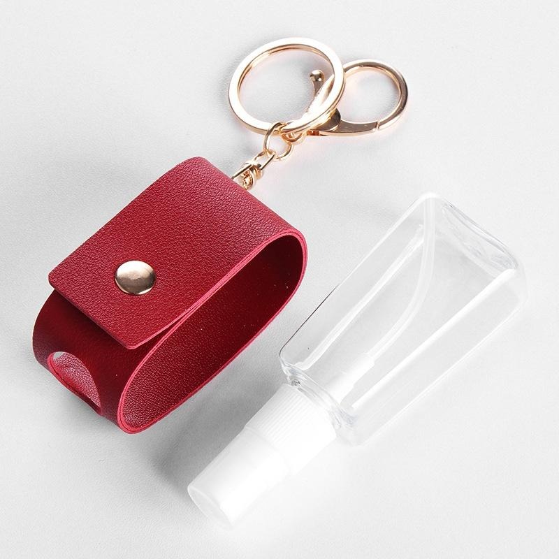 酒精噴霧方瓶皮套鑰匙扣 防疫必備 酒精噴霧瓶 方瓶皮套鑰匙扣 12色 隨身攜帶 消毒水 噴霧-細節圖5