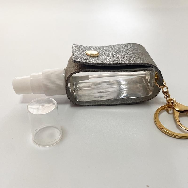 酒精噴霧方瓶皮套鑰匙扣 防疫必備 酒精噴霧瓶 方瓶皮套鑰匙扣 12色 隨身攜帶 消毒水 噴霧-細節圖8