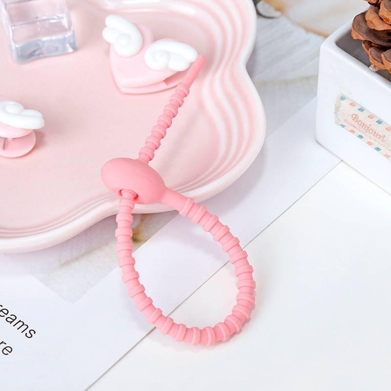 環保矽膠紮帶 數據線紮帶 耳機線網線多功能矽膠紮帶 露營燈扎帶-細節圖2