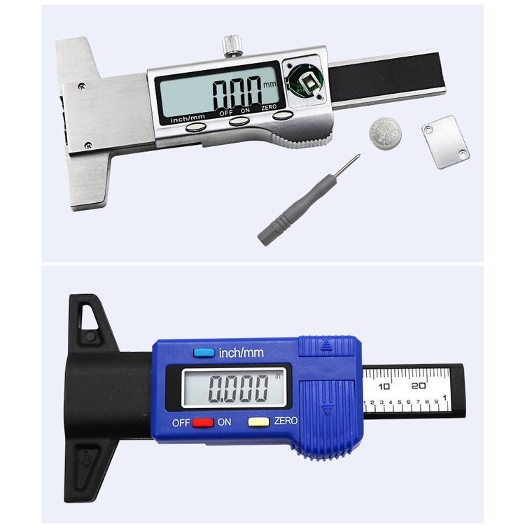 電子數顯胎紋尺 輪胎胎紋尺 輪胎深度尺輪胎花紋深度測量尺 輪胎深度檢測尺 高精度游標卡尺-細節圖8