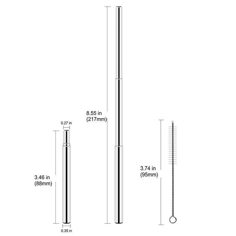 食品級不鏽鋼吸管隨身組 不銹鋼環 吸管 餐具 鐵吸管 餐具 304 防刮傷吸管套裝 送隨身不銹鋼套-細節圖3