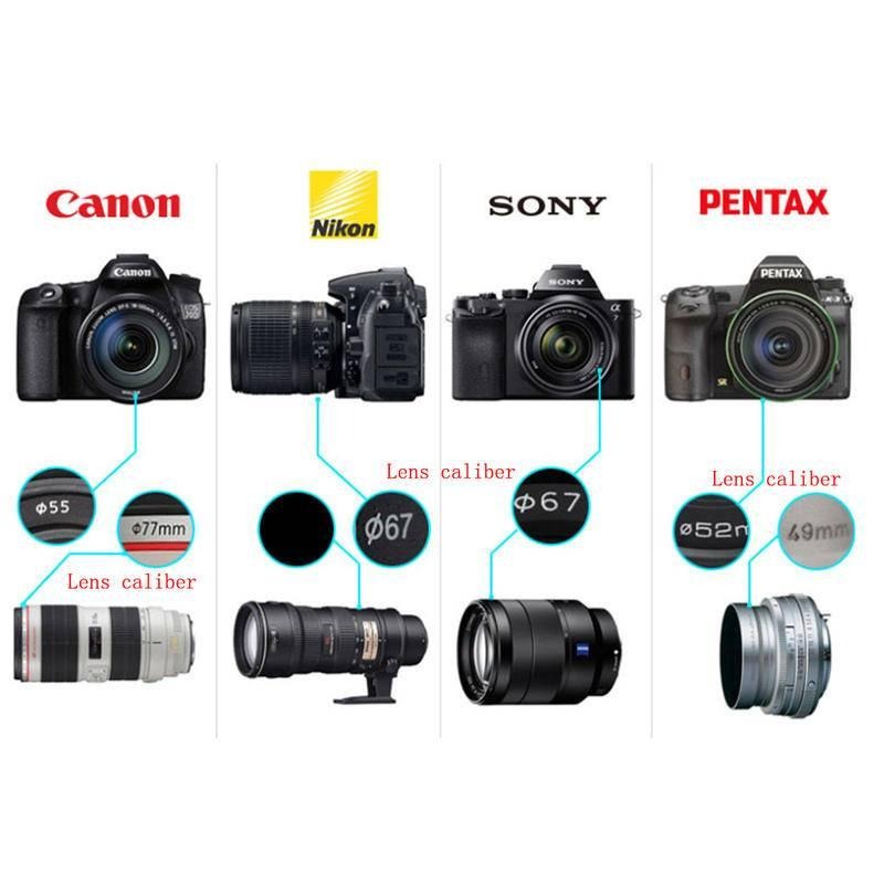 相機遮光罩螺口蓮花遮光罩花瓣遮光罩49/52/55/58/62/67/72/77/82-細節圖5