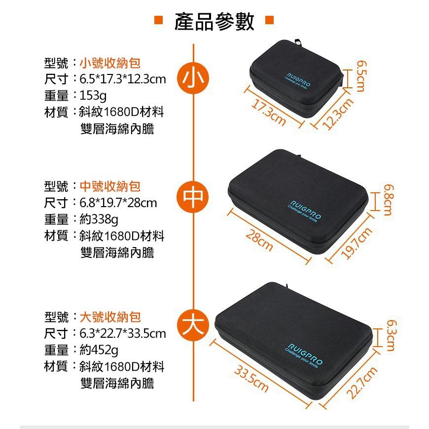 睿谷【運動攝影機收纳包】【大中小】GOPRO 配件盒 防震包 防水包 硬殼包 相機包 攝影機包-細節圖3