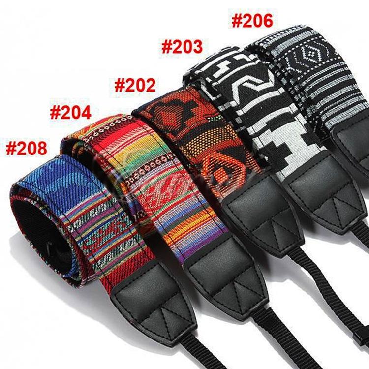 多彩編織相機背帶 民族風 波西米亞風 相機背帶 肩帶 編織相機背帶 復古 柔軟掛繩 通用 減壓減震-細節圖2