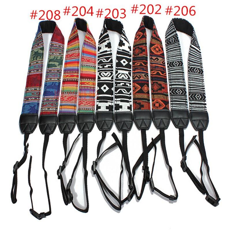 多彩編織相機背帶 民族風 波西米亞風 相機背帶 肩帶 編織相機背帶 復古 柔軟掛繩 通用 減壓減震-細節圖7