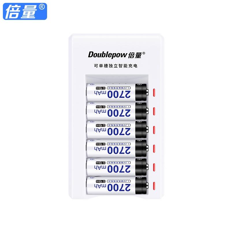 倍量 6節 可單顆 充滿跳燈 充電器 1.2v充電器 電池充電器 3號/4號 快速充電器 智能充電器-細節圖2