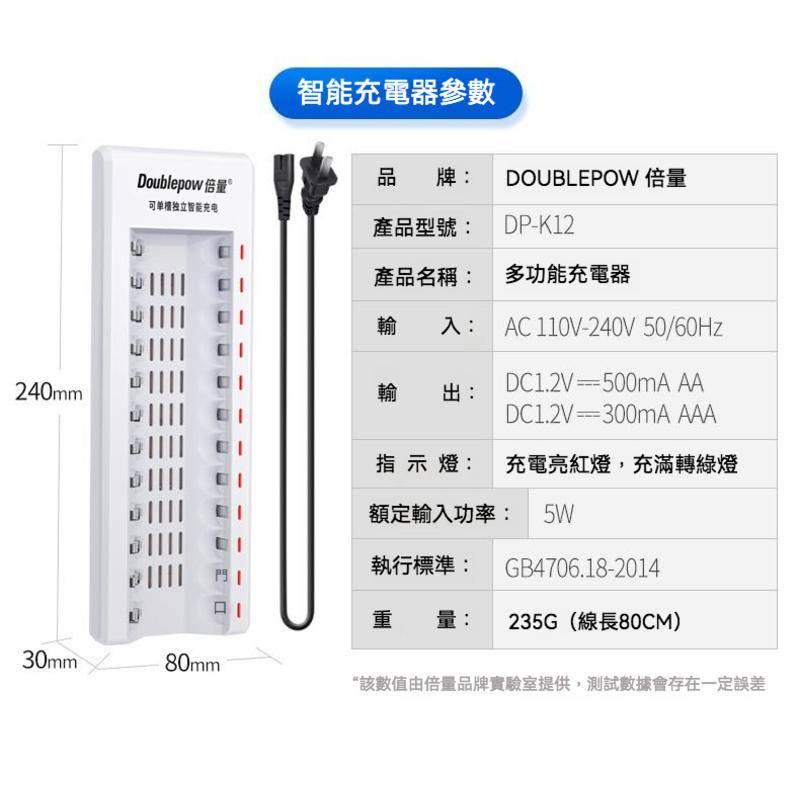 倍量 12槽 12顆 3號 4號 1.2v充電器 充滿轉燈 充電器 電池充電器 快速充電器 智能充電器-細節圖4