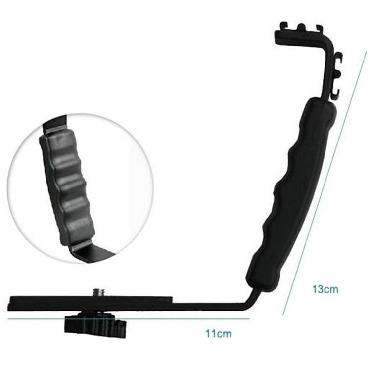 相機閃光燈支架 托架 DV支架 LDX-528摄影補光燈支撑架 單L型支架 雙邊架-細節圖2