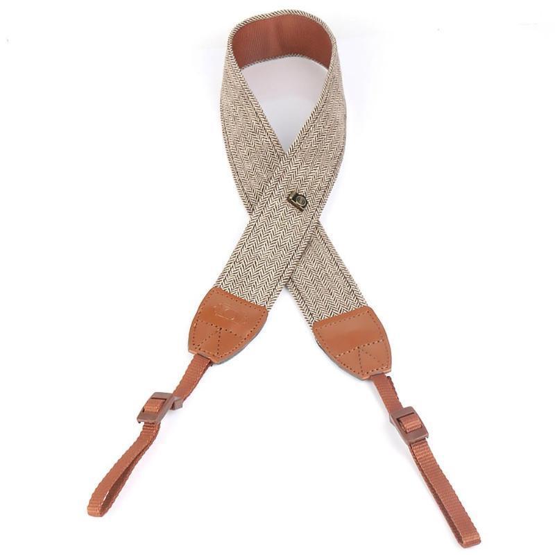 寬版相機背帶 英倫風 文青風 編織相機背帶 減壓減震 復古風 深灰 棕色-細節圖8