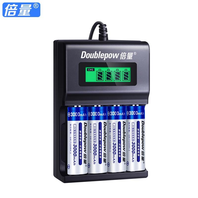 倍量 液晶 4槽 充電器 1.2V充電器 電池充電器 3號 4號 快速充電器 智能充電器-細節圖2