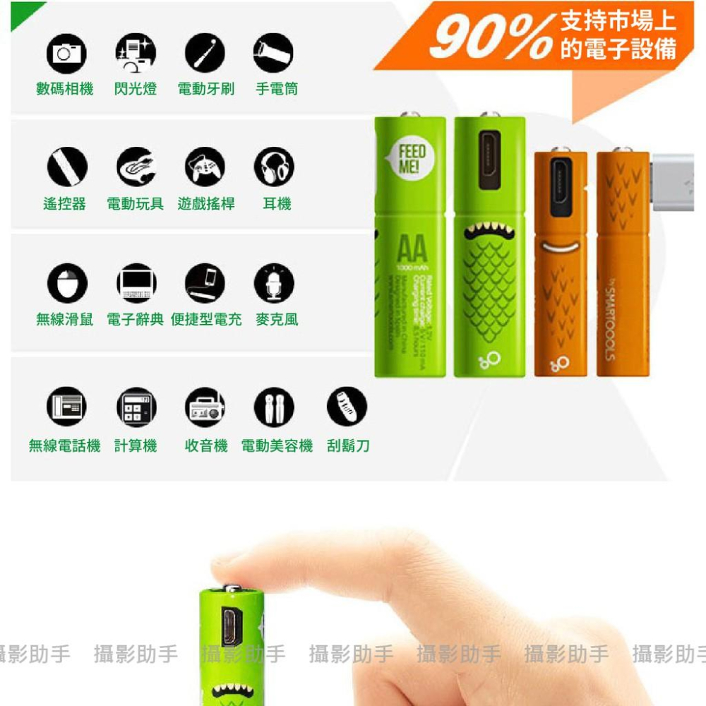 SMARTOOOLS USB 充電電池 鎳氫電池 三號電池 四號電池 3號電池 4號電池 低自放電池-細節圖9