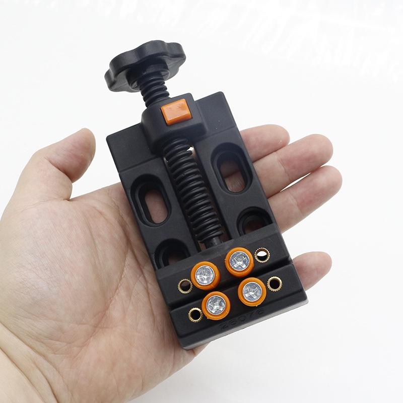 八孔台鉗 固定夾具 小台虎鉗 桌鉗 迷你小夾床 文玩 菩提 核桃 雕刻-細節圖5