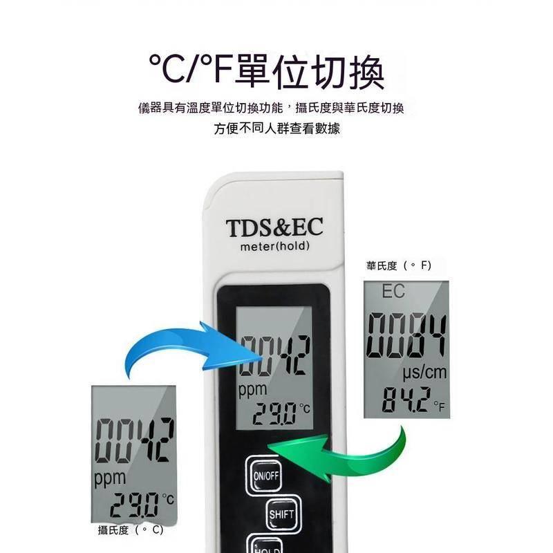 新款水質檢測筆家用飲用水EC計三合一溫度電導率 TDS測試筆-細節圖7