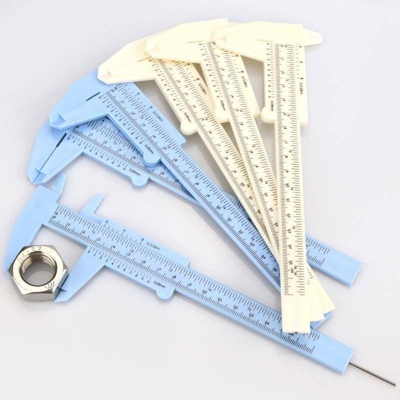 塑膠游標卡尺 80mm 150mm 迷你 隨機出色 雙刻度 塑膠卡尺 卡尺 游標尺 標卡尺 量尺-細節圖9