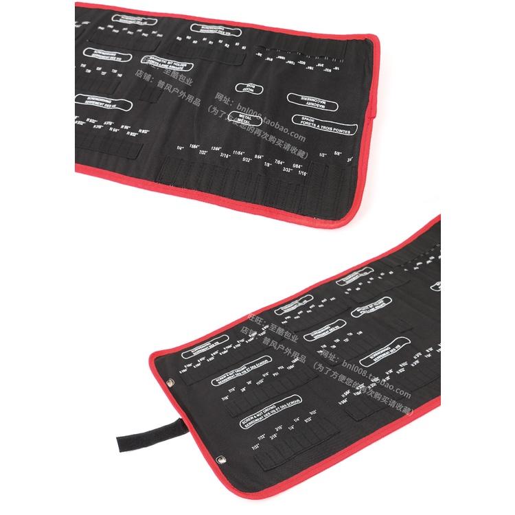 電動起子捲包多分隔專業批頭收納工具包 牆掛式鑽頭起子頭分類卷包 多分隔專業批頭收納工具包-細節圖7