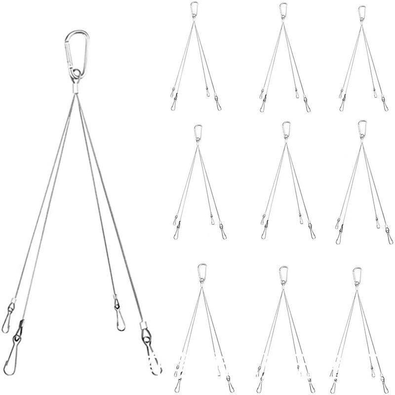 不銹鋼燈飾吊繩 植物盤掛繩 多功能懸掛線 金屬燈飾防墜安全繩-細節圖2