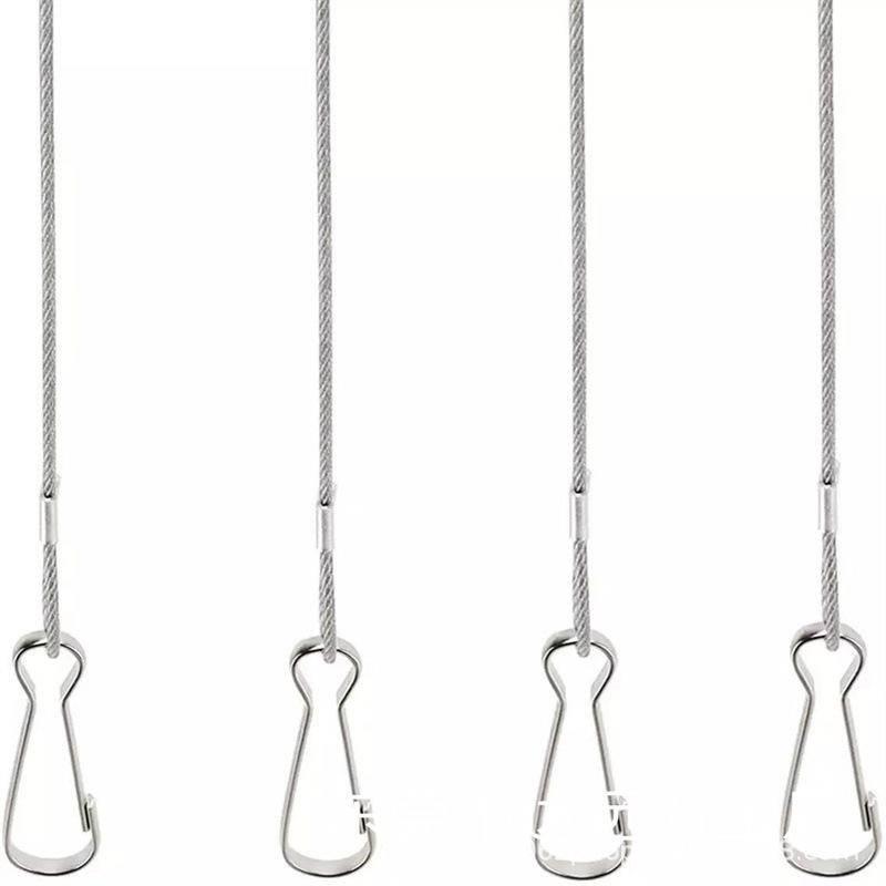 不銹鋼燈飾吊繩 植物盤掛繩 多功能懸掛線 金屬燈飾防墜安全繩-細節圖4